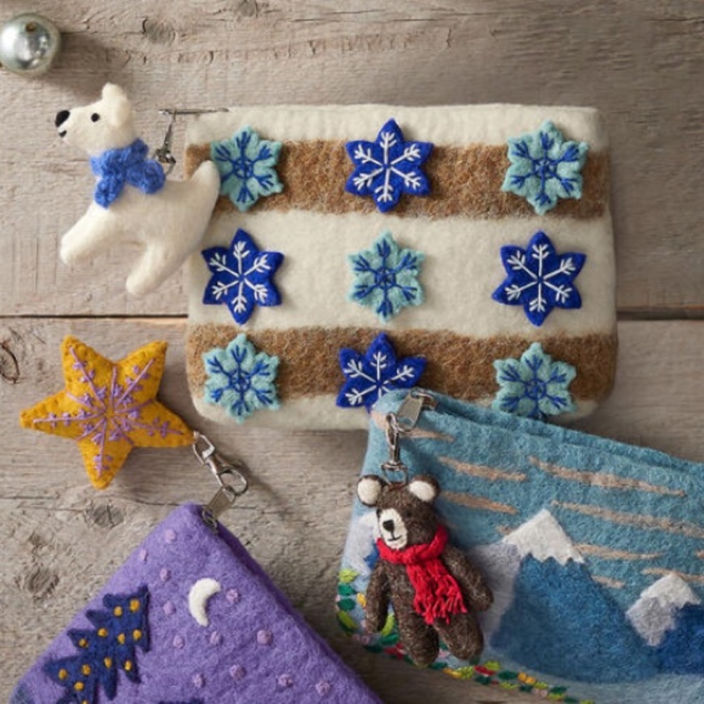Sundance Catalog SNOWY MORN POUCHES   Jenny Krauss